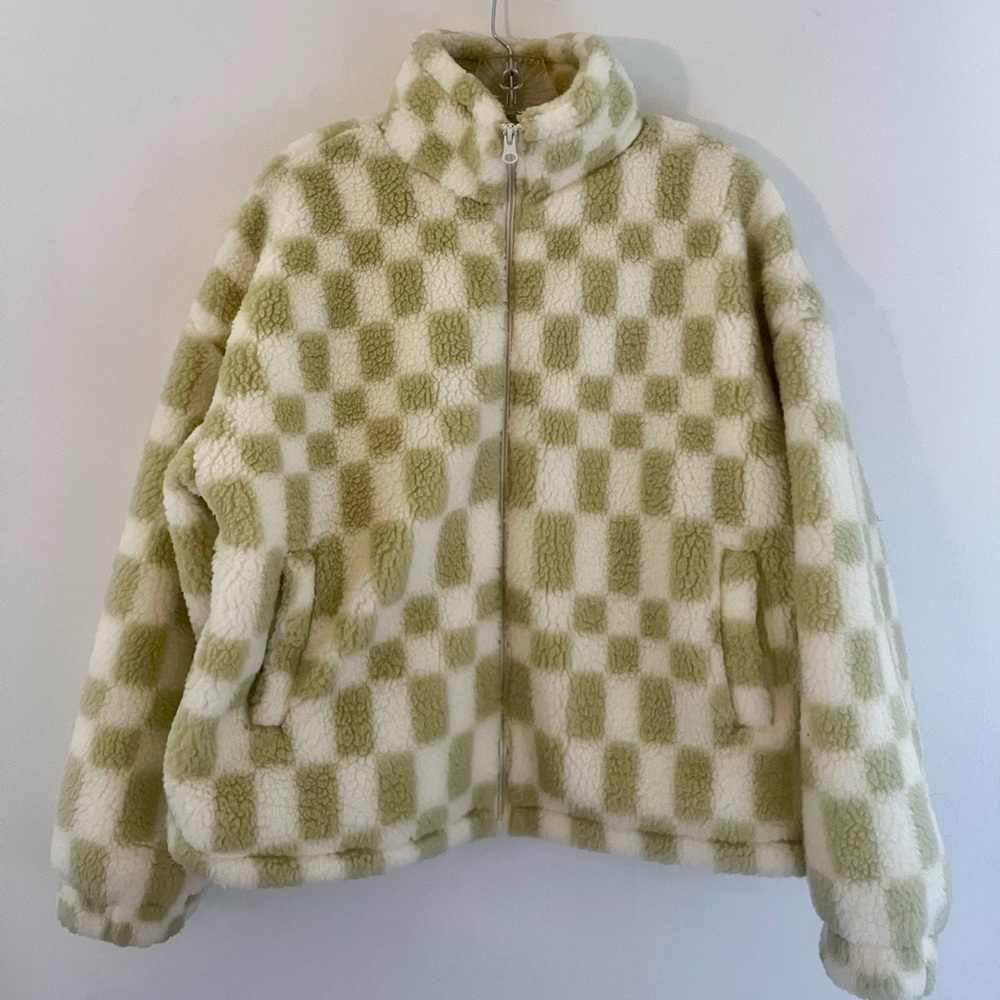 Lime green checkered jacket